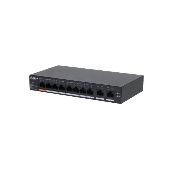 Dahua 10-Port Gigabit Desktop Switch with 8 PoE Ports 60W | DH-CS4010-8GT-60-V2 | Dahua Bahrain