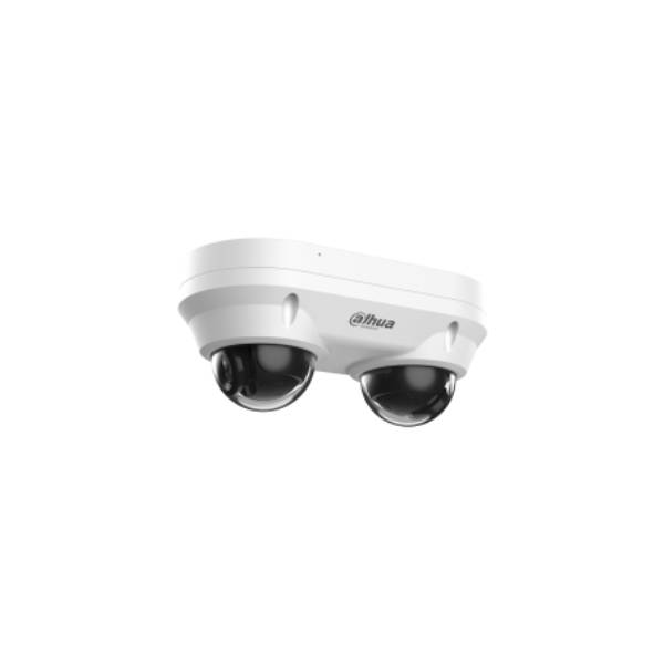 Dahua 2×4MP Smart Dual Light Dual-Directional Dome WizSense Network Camera IP67 IK10 IR 25m Warm Light 20m 2.8mm Built-in Mic Perimeter Protection SMD Plus Metal | DH-IPC-HDBW2449FP-AS-E2-IL-0280B | Dahua Bahrain
