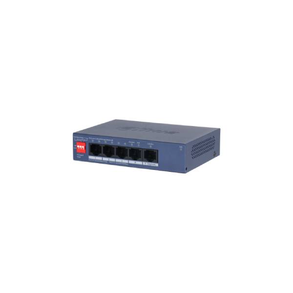 Dahua 5-Port Gigabit Desktop Switch with 4 PoE Ports | DH-CS4005-4ET1GT-36 | Dahua Bahrain