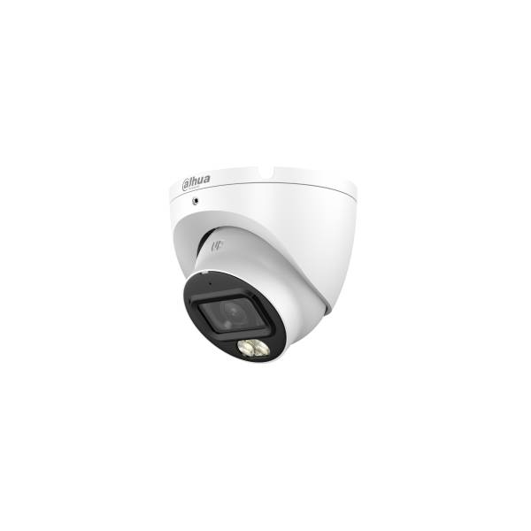 Dahua 5MP Smart Dual Light HDCVI Eyeball Camera 30m IR 30m Warm Light Built-in Mic IP67 Metal | DH-HAC-HDW1500TLMP-IL-A-0280B-S3-DIP | Dahua Bahrain