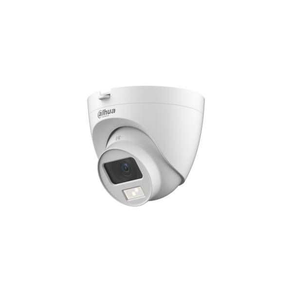 Dahua 5MP Smart Dual Light HDCVI Eyeball Camera 30m IR 30m Warm Light Built-in Mic IP67 Plastic | DH-HAC-HDW1500CLQP-IL-A-0280B-S3-DIP | Dahua Bahrain