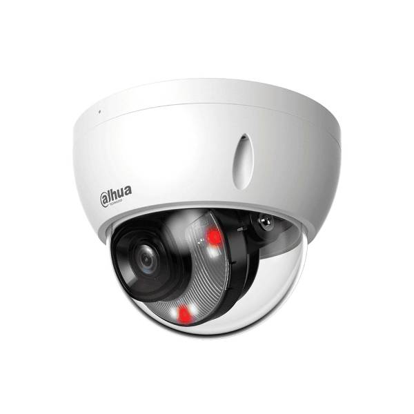Dahua 6MP Smart Dual Light Dome WizSense Network Camera IP67 IK10 IR 30m Warm Light 30m 2.8mm Built-in Mic Perimeter Protection SMD Plus Metal | DH-IPC-HDBW2649EP-S-IL-0280B | Dahua Bahrain